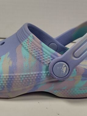Crocs Kids Lavender Tie-Dye Clog with Adjustable Heel Strap